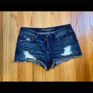 AE Distressed Denim Shorts